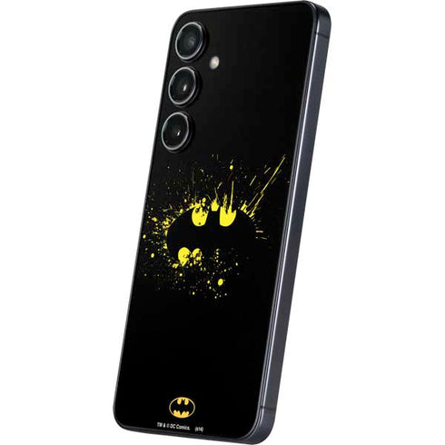 DC Comics Batman Logo Yellow Splash Galaxy S25 Skin
